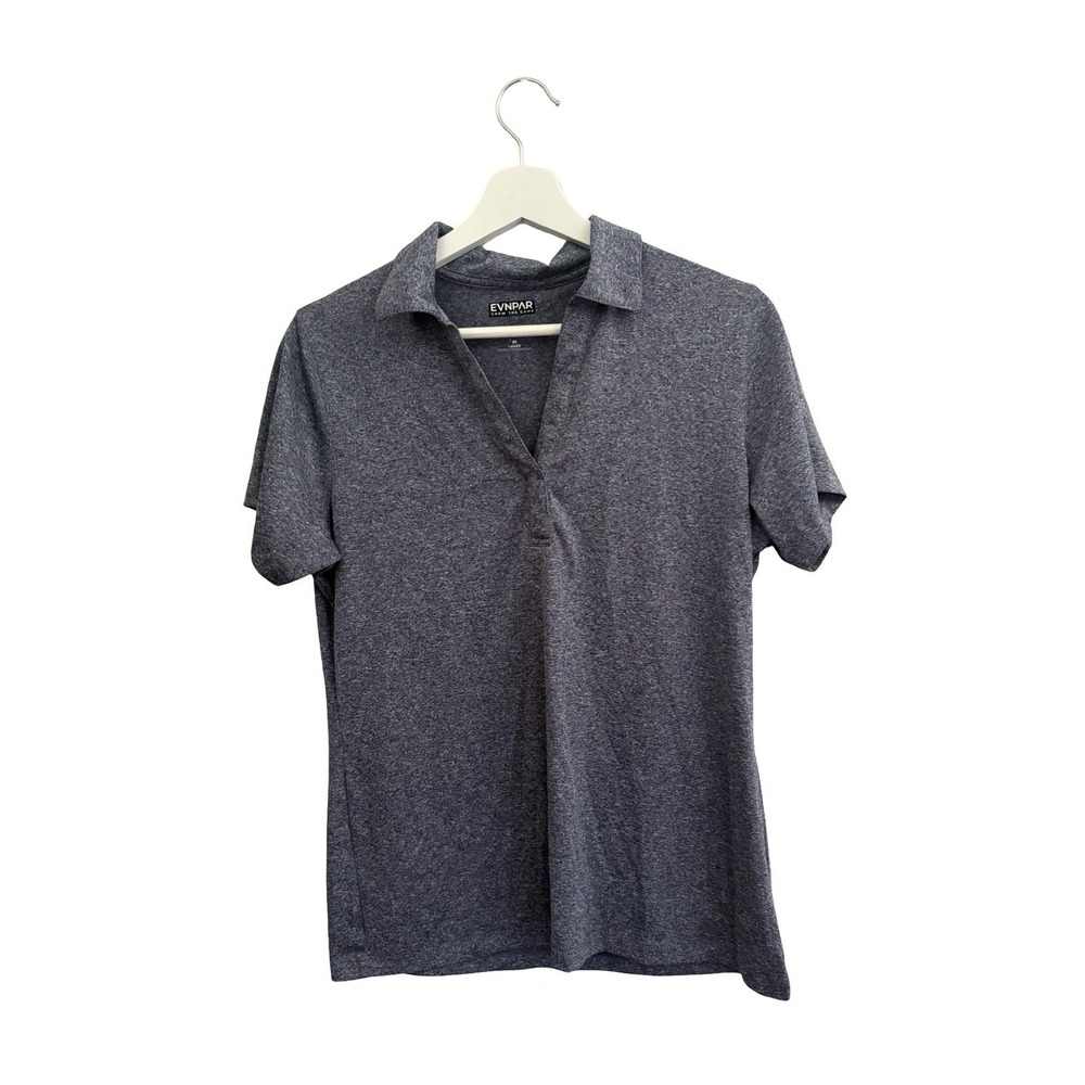EVNPAR womens size‎ medium Golf Polo shirt spacedye blue
